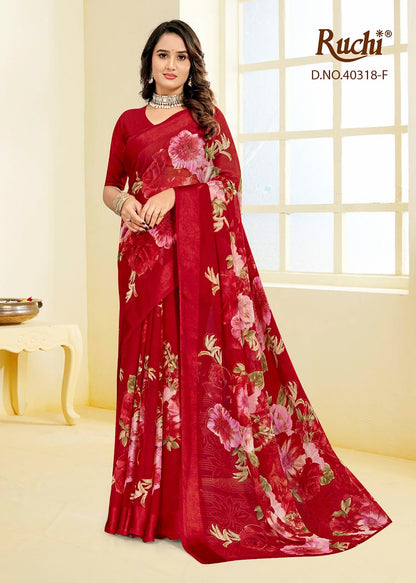 Cherry 60 Ruchi Chiffon Sarees Wholesaler India