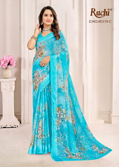 Cherry 61 Ruchi Chiffon Sarees Wholesale Price