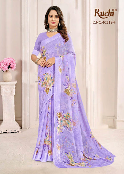 Cherry 61 Ruchi Chiffon Sarees Wholesale Price