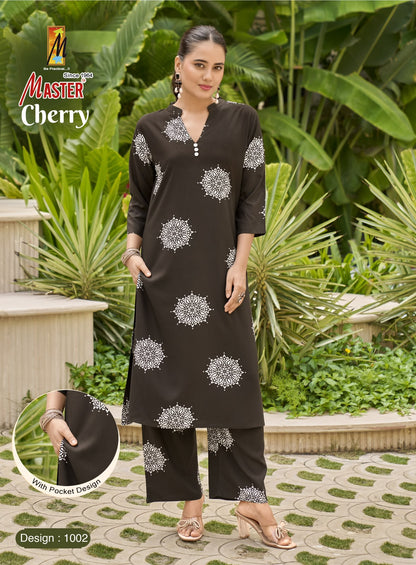 Cherry Master Rayon 22Kg Co Ord Set Exporter