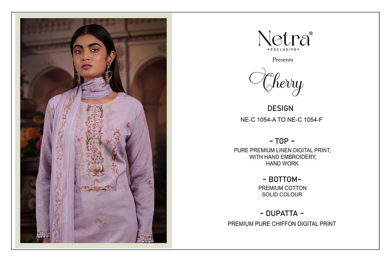 Cherry Netra Pure Linen Pant Style Suits Supplier India