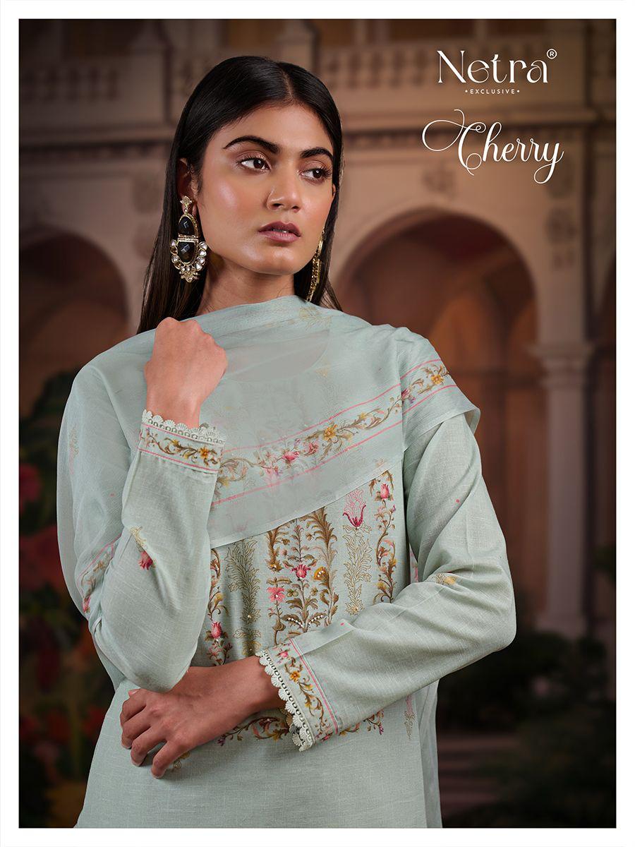 Cherry Netra Pure Linen Pant Style Suits Supplier India
