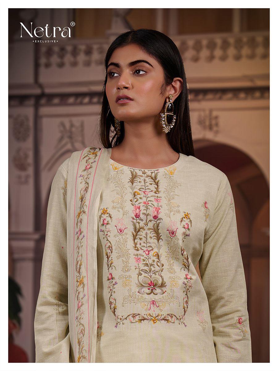 Cherry Netra Pure Linen Pant Style Suits Supplier India