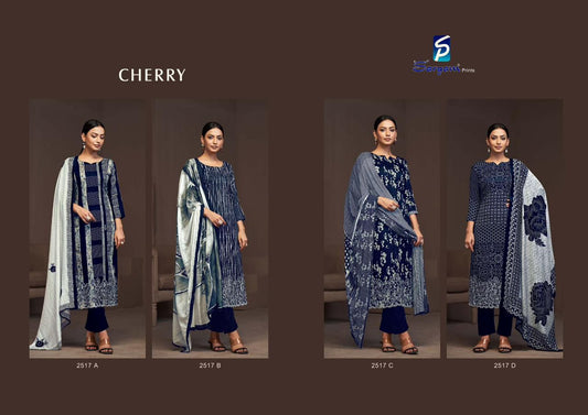 Cherry Sargam Prints Pure Jam Pant Style Suits Supplier India