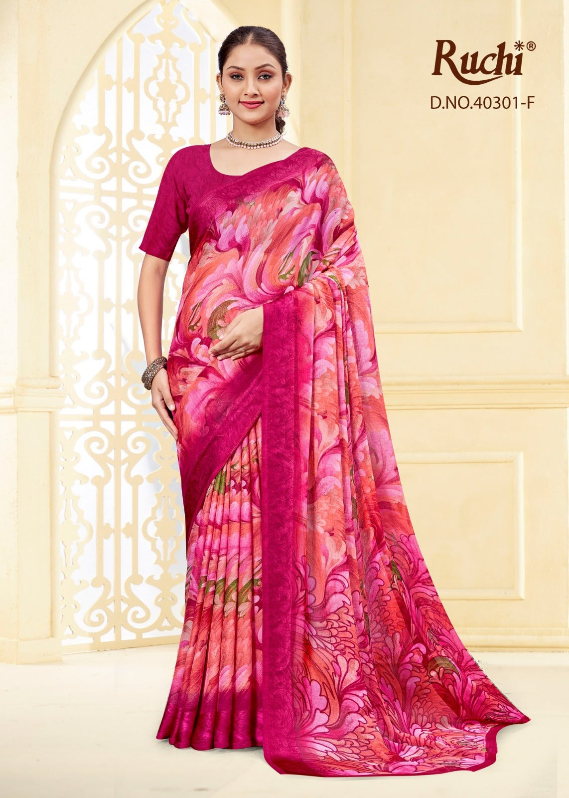 Cherry Vol 43 Ruchi Chiffon Sarees Manufacturer Gujarat