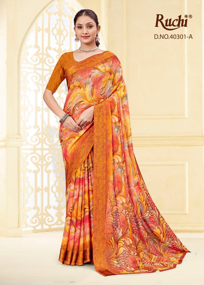 Cherry Vol 43 Ruchi Chiffon Sarees Manufacturer Gujarat