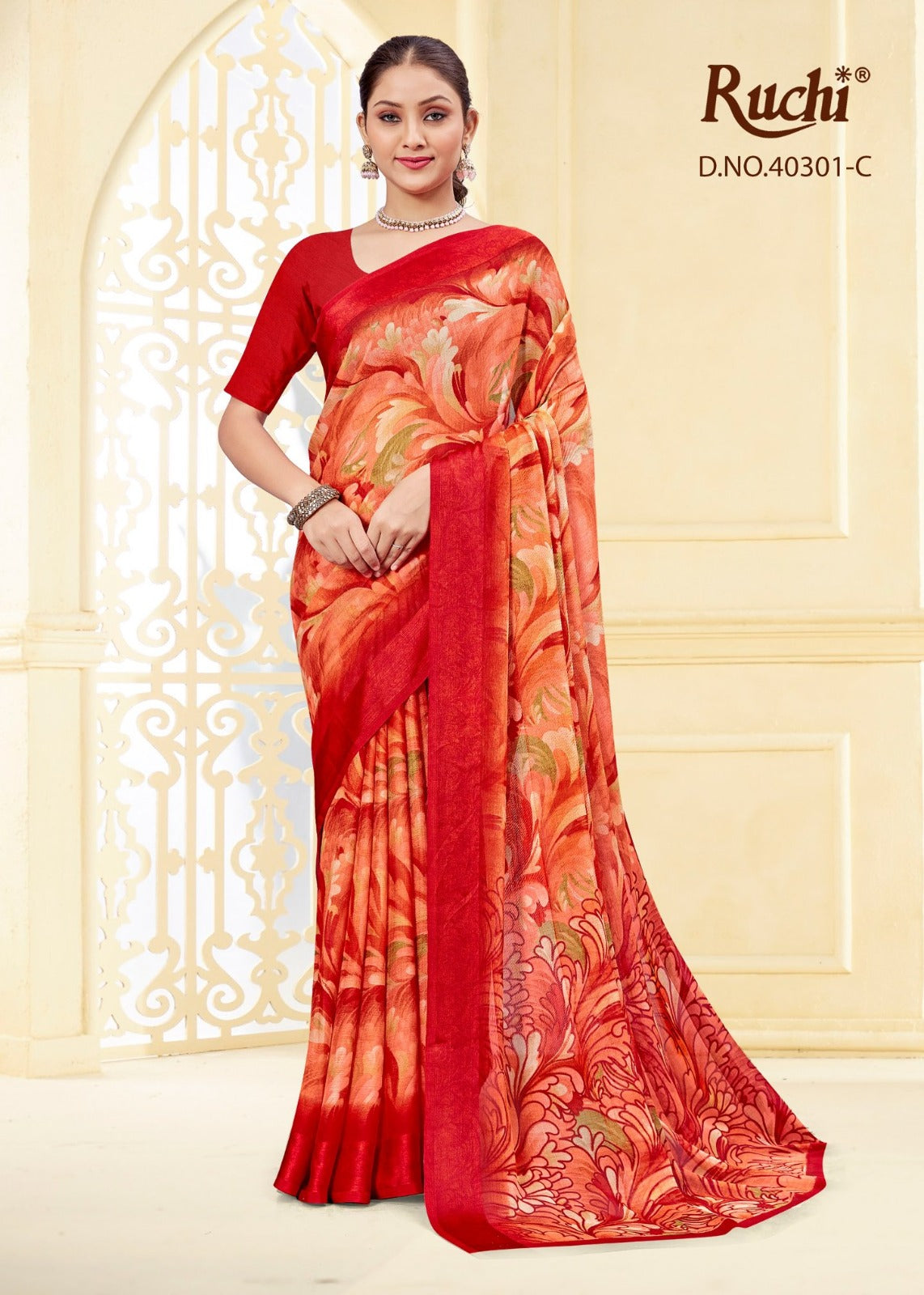 Cherry Vol 43 Ruchi Chiffon Sarees Manufacturer Gujarat