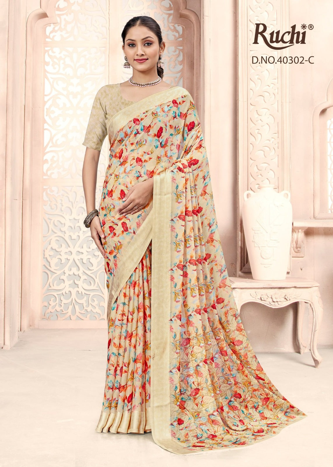 Cherry Vol 44 Ruchi Chiffon Sarees Wholesale Price