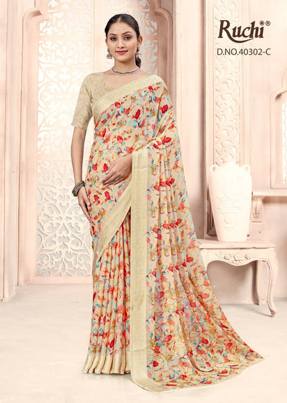 Cherry Vol 44 Ruchi Chiffon Sarees Wholesale Price