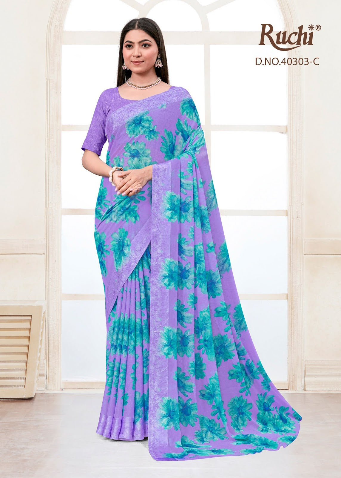 Cherry Vol 45 Ruchi Chiffon Sarees Exporter Ahmedabad