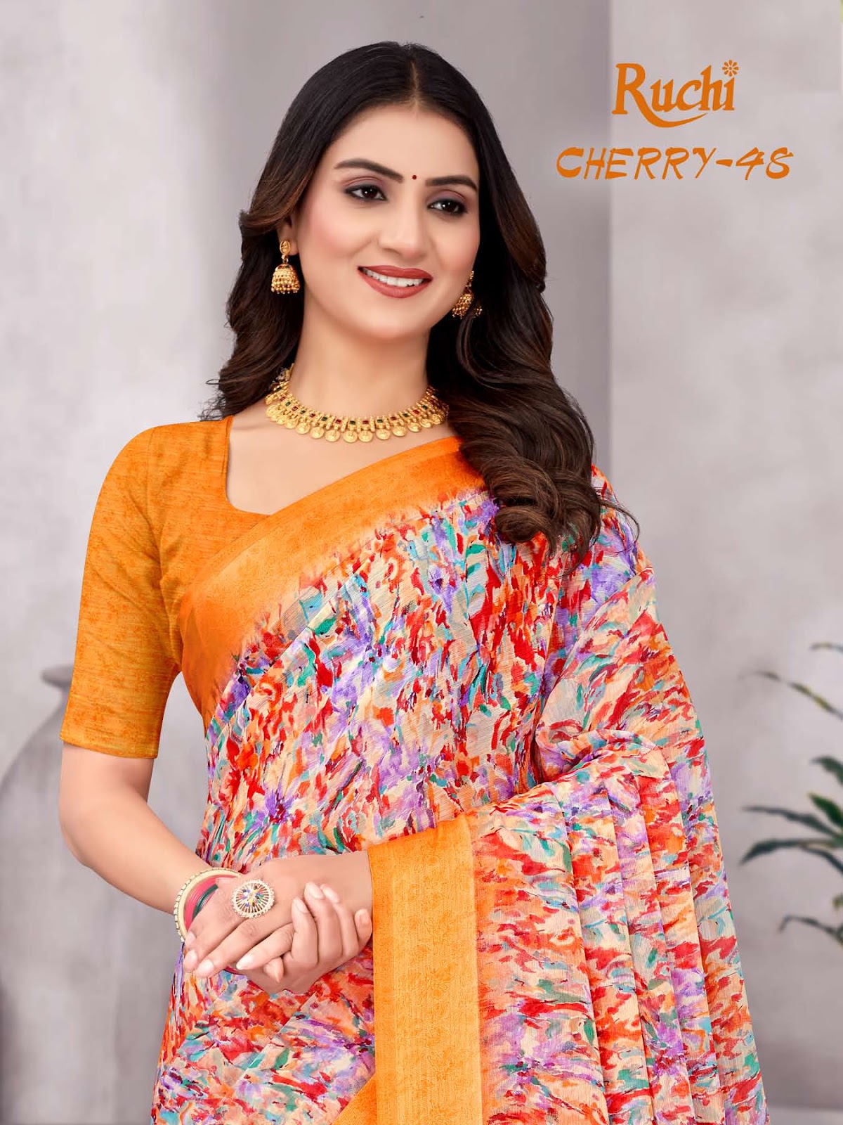 Cherry Vol 48 Ruchi Chiffon Sarees Manufacturer India