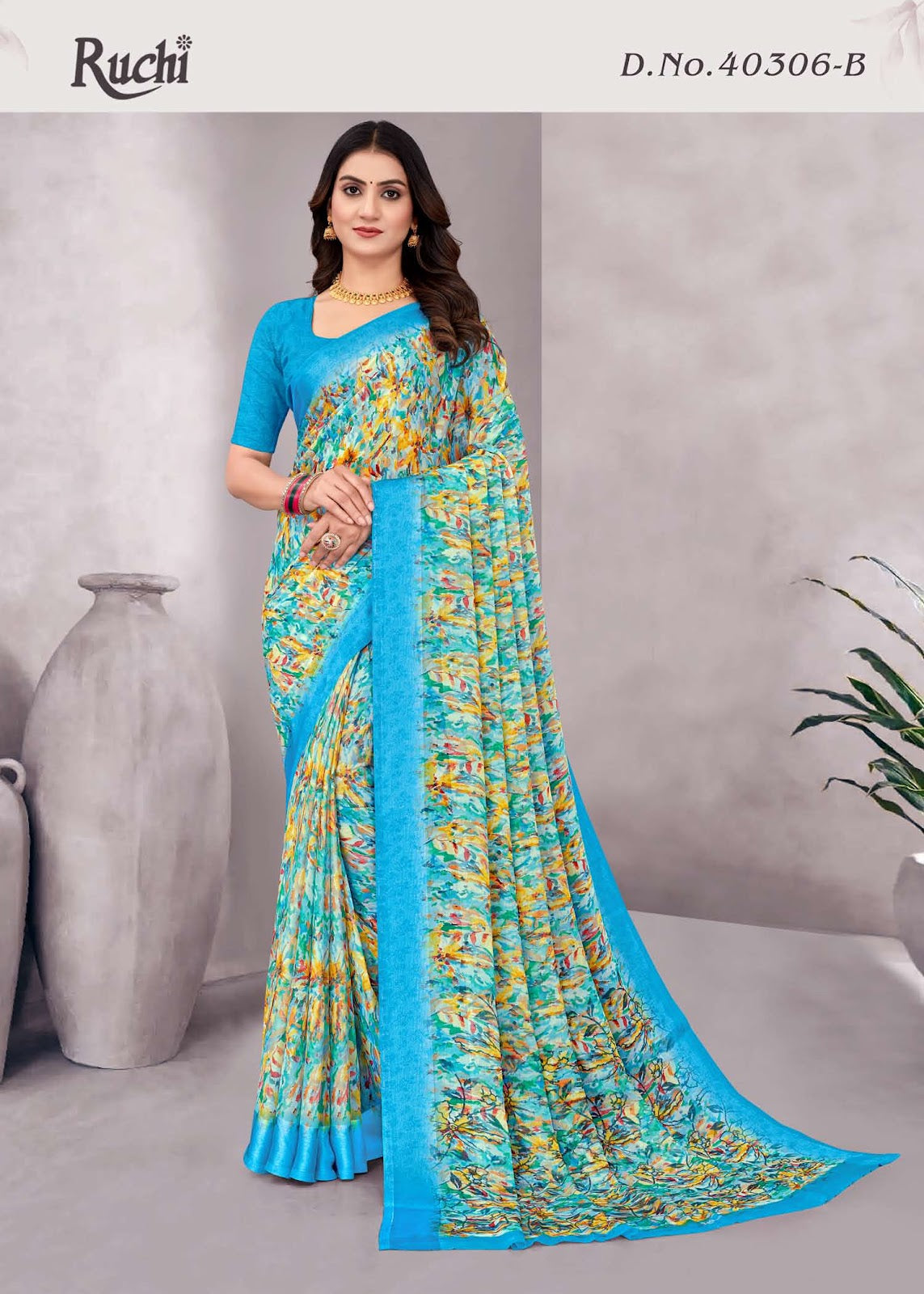 Cherry Vol 48 Ruchi Chiffon Sarees Manufacturer India