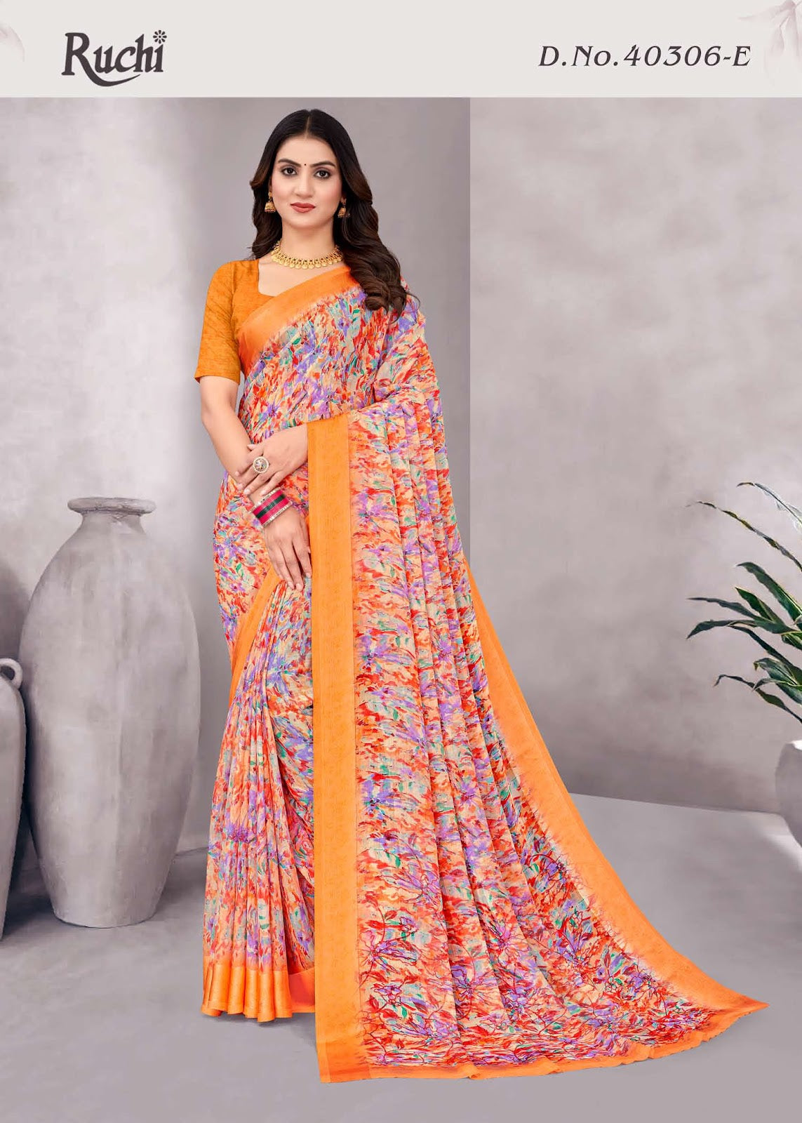 Cherry Vol 48 Ruchi Chiffon Sarees Manufacturer India