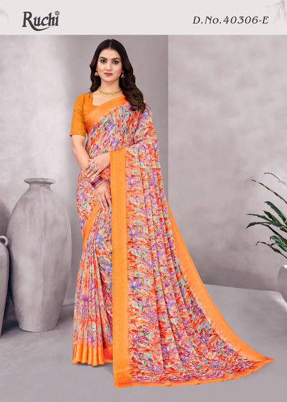 Cherry Vol 48 Ruchi Chiffon Sarees Manufacturer India