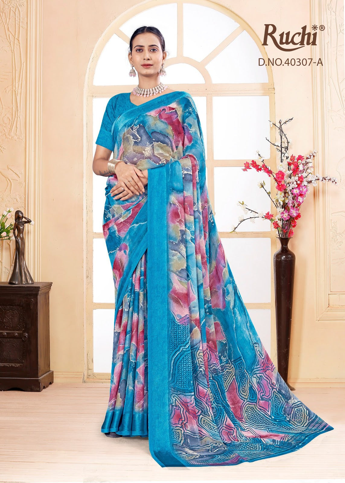 Cherry Vol 49 Ruchi Chiffon Sarees Supplier India