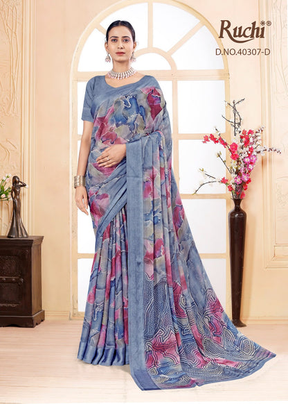 Cherry Vol 49 Ruchi Chiffon Sarees Supplier India