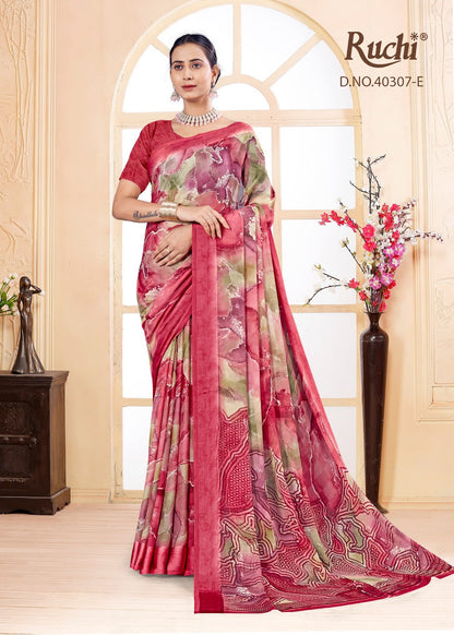 Cherry Vol 49 Ruchi Chiffon Sarees Supplier India
