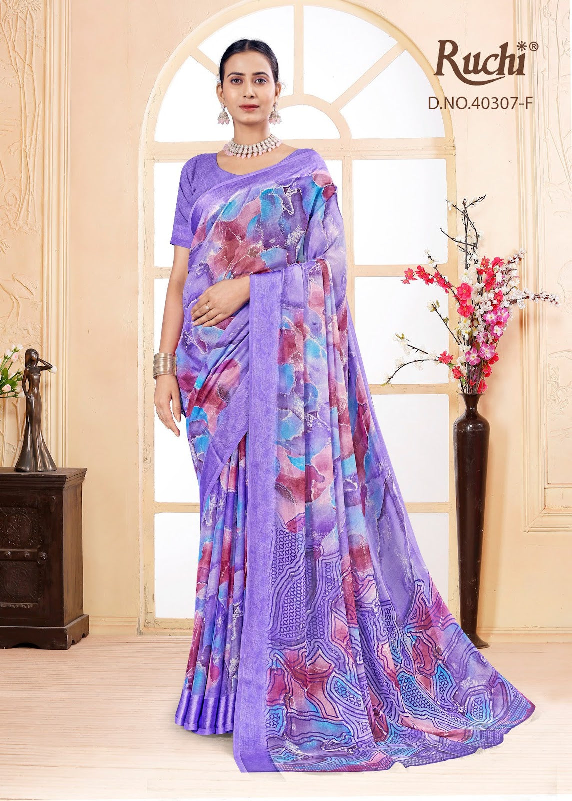 Cherry Vol 49 Ruchi Chiffon Sarees Supplier India