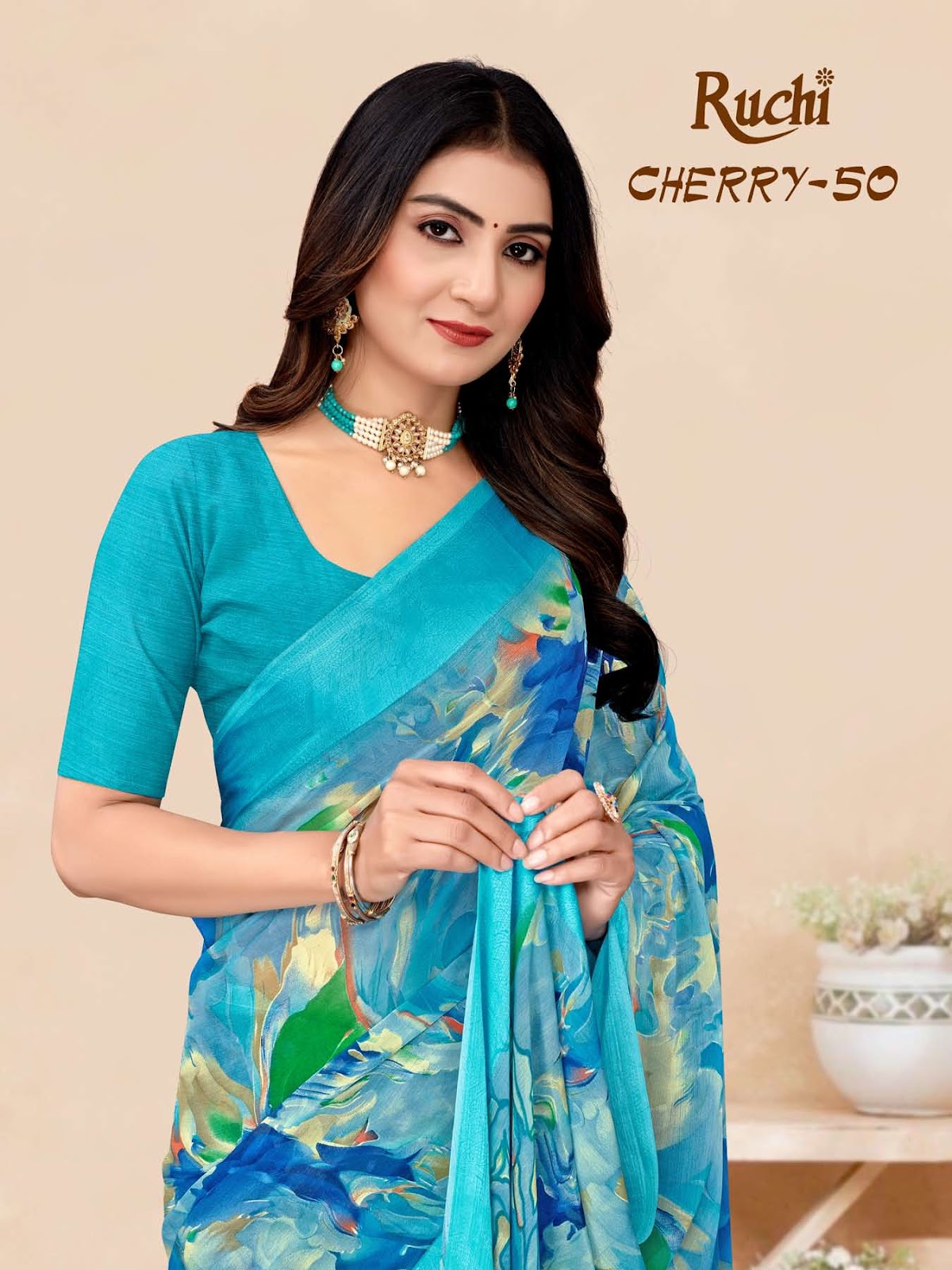 Cherry Vol 50 Ruchi Chiffon Sarees Manufacturer