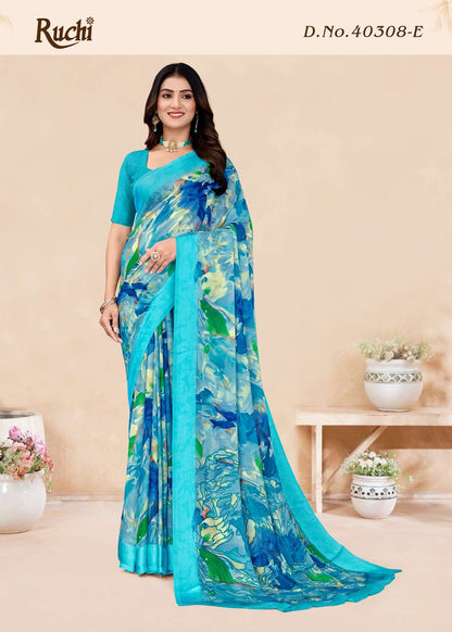 Cherry Vol 50 Ruchi Chiffon Sarees Manufacturer