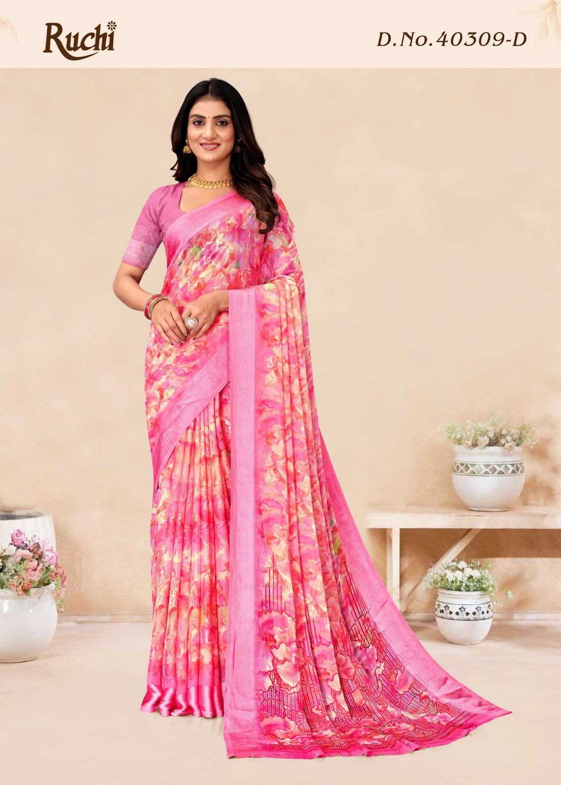 Cherry Vol 51 Ruchi Chiffon Sarees Wholesale