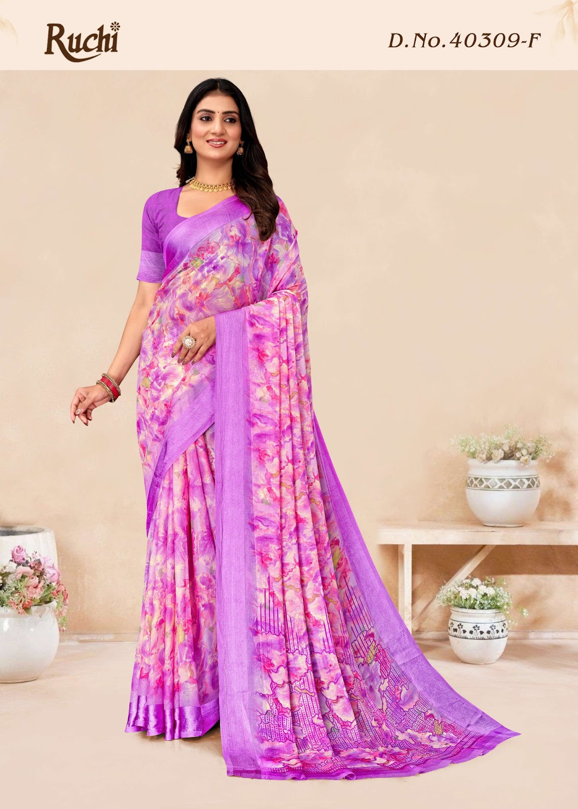 Cherry Vol 51 Ruchi Chiffon Sarees Wholesale