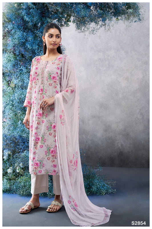 Chesah S2854 Ganga Cotton Linen Plazzo Style Suits Wholesale Price