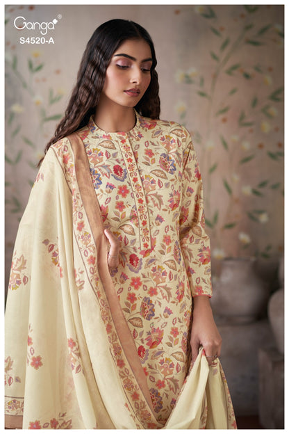 Chesira S4520 Ganga Cotton Plazzo Style Suits Exporter India