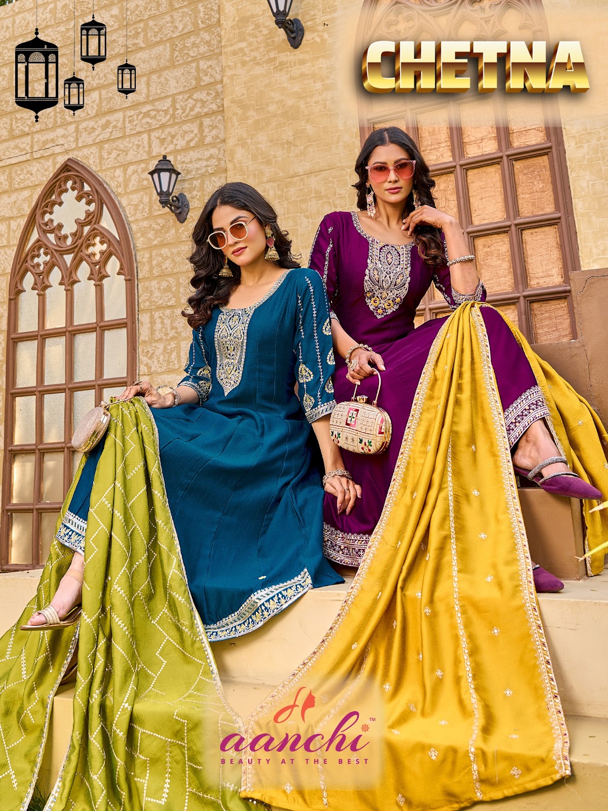 Chetna Aanchi Vichitra Silk Readymade Anarkali Suits Manufacturer