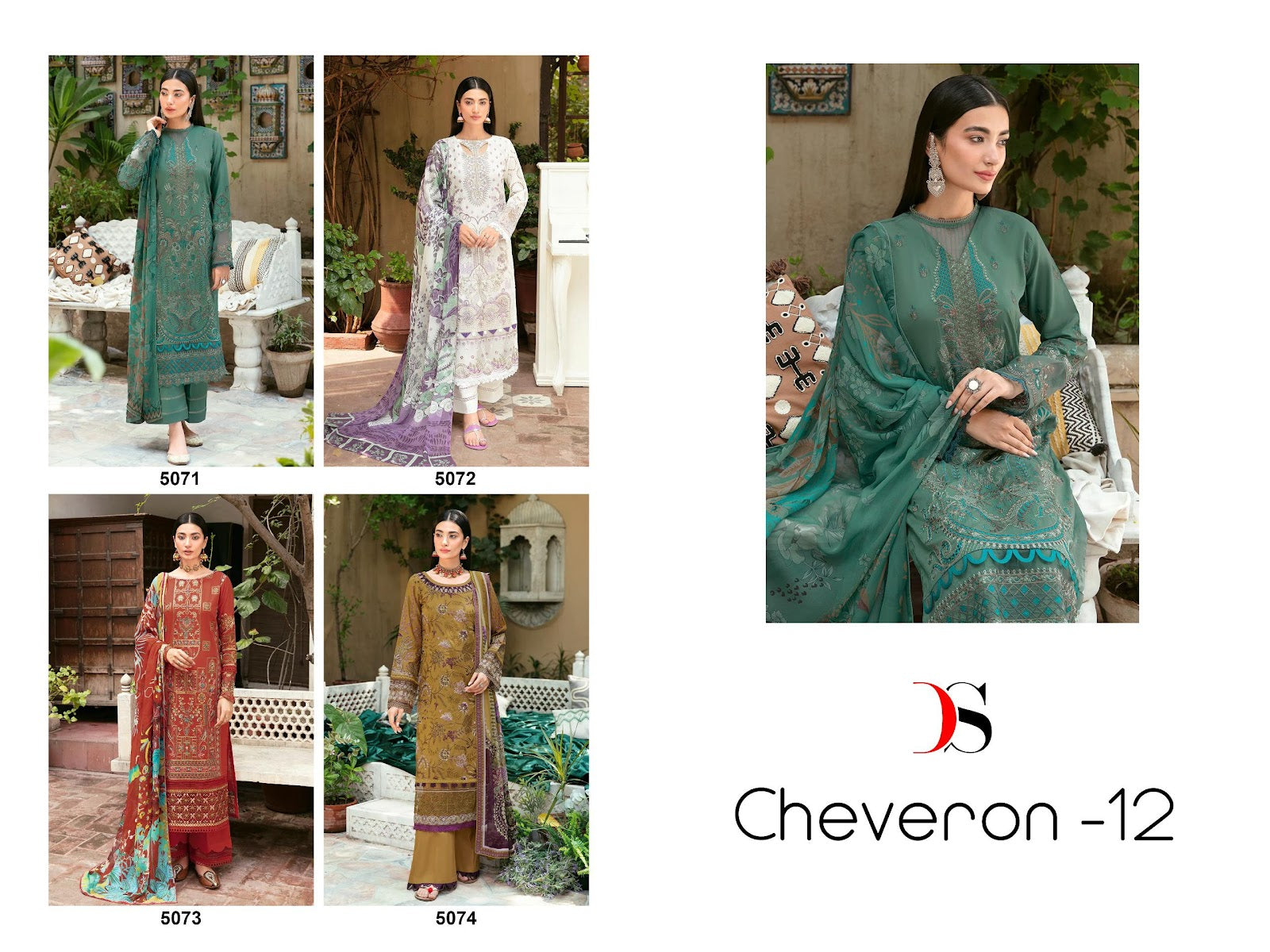 Cheveron 12 Deepsy Rayon Pakistani Patch Work Suits