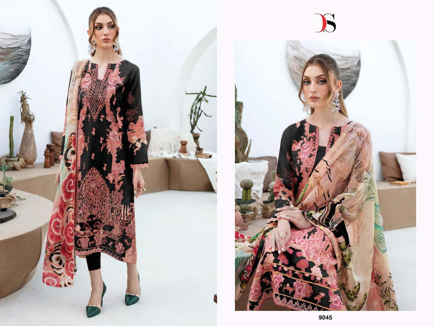 Cheveron 13 Deepsy Cotton Pakistani Patch Work Suits Wholesale Rate