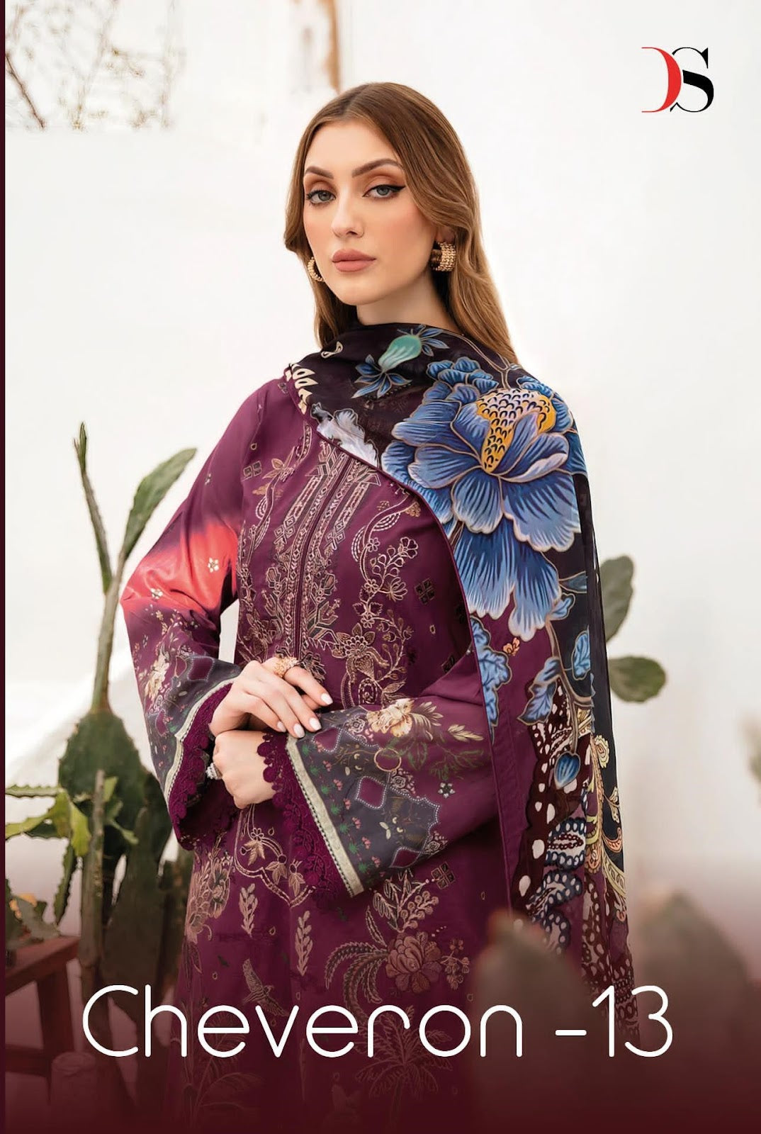 Cheveron 13 Deepsy Cotton Pakistani Patch Work Suits Wholesale Rate