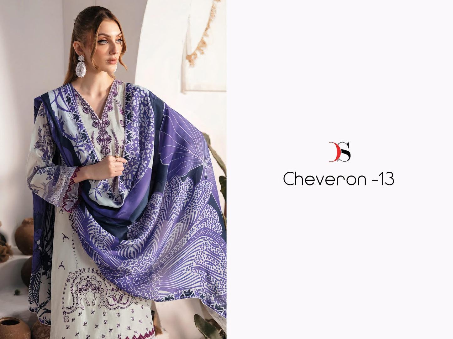 Cheveron 13 Deepsy Cotton Pakistani Patch Work Suits Wholesale Rate