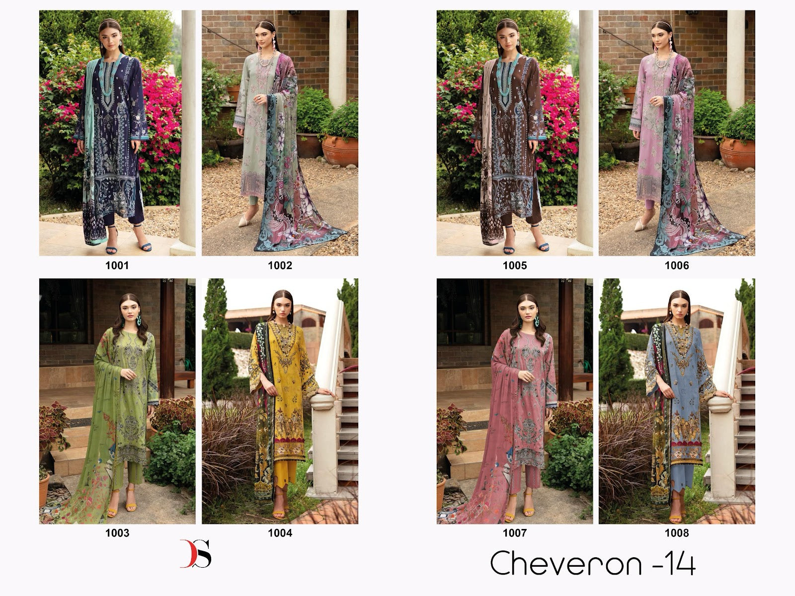 Cheveron 14 Deepsy Cotton Pakistani Patch Work Suits Supplier Gujarat