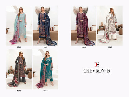 Cheveron 15 Deepsy Cotton Pakistani Patch Work Suits Manufacturer Ahmedabad