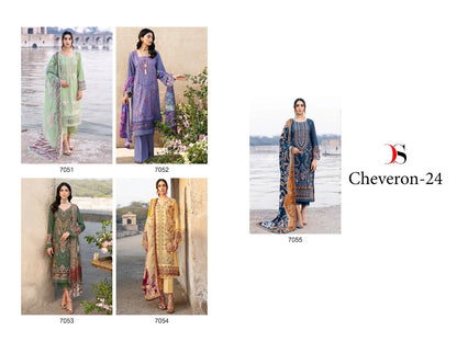 Cheveron 24 Deepsy Cotton Pakistani Patch Work Suits Wholesale Rate