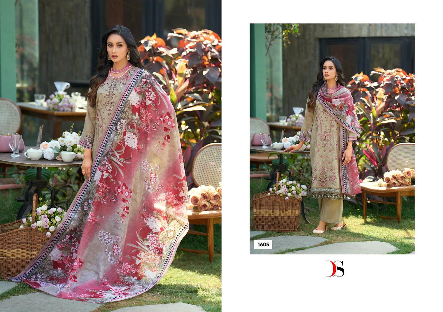 Chevron 16 Deepsy Cotton Pakistani Patch Work Suits Supplier Ahmedabad