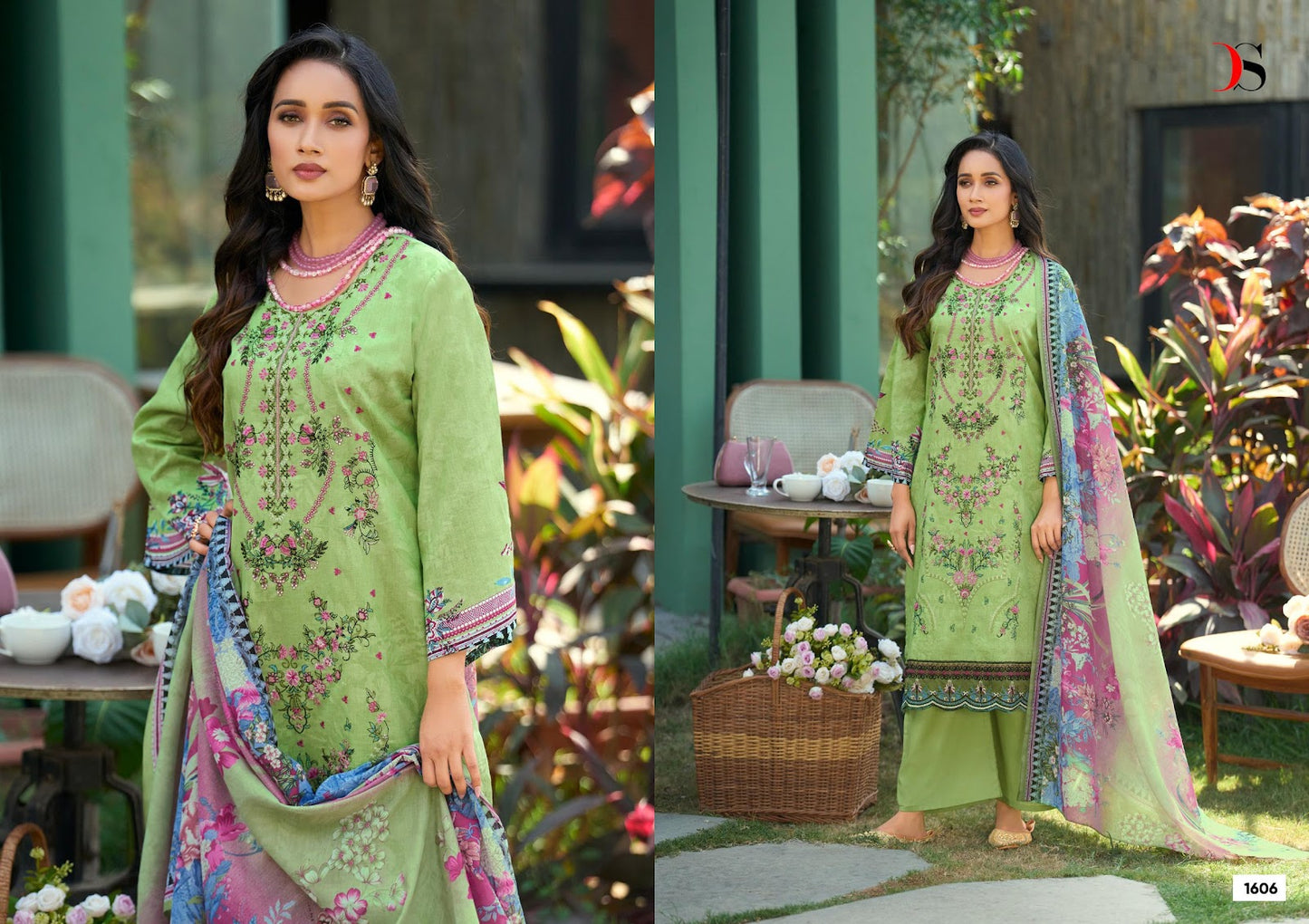 Chevron 16 Deepsy Cotton Pakistani Patch Work Suits Supplier Ahmedabad