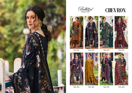 Chevron Belliza Designer Studio Cotton Karachi Salwar Suits Exporter