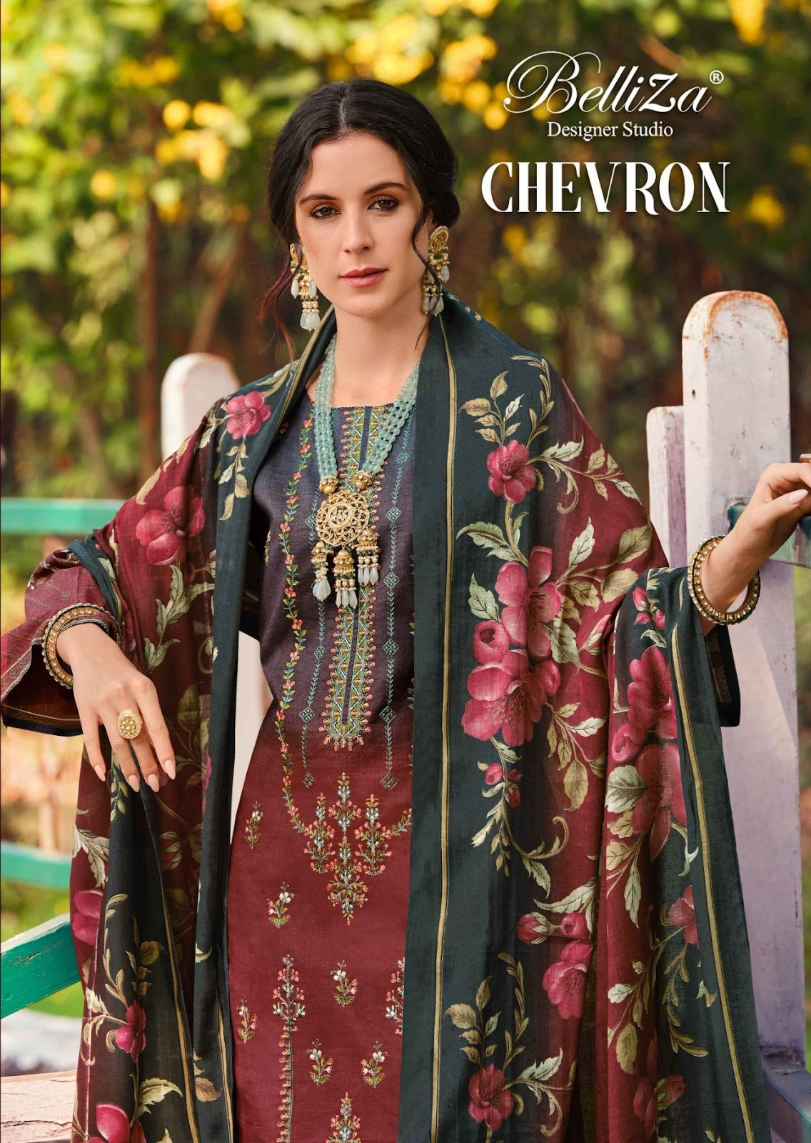 Chevron Belliza Designer Studio Cotton Karachi Salwar Suits Exporter