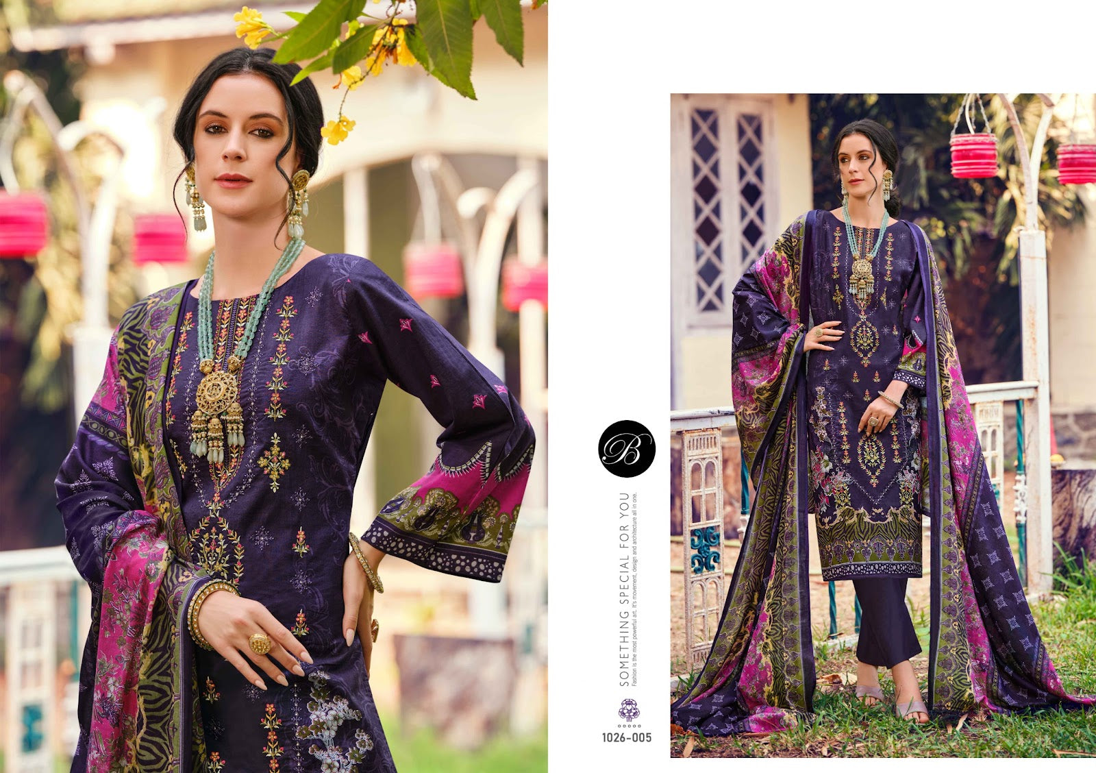 Chevron Belliza Designer Studio Cotton Karachi Salwar Suits Exporter