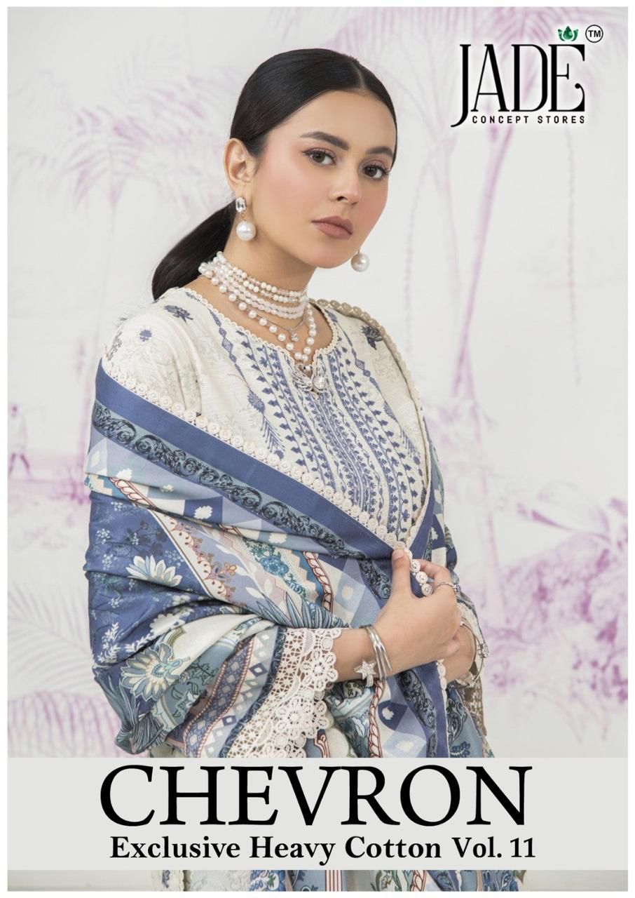 Chevron Exclusive Heavy Cotton Vol 11 Jade Pakistani Readymade Suits Exporter Gujarat