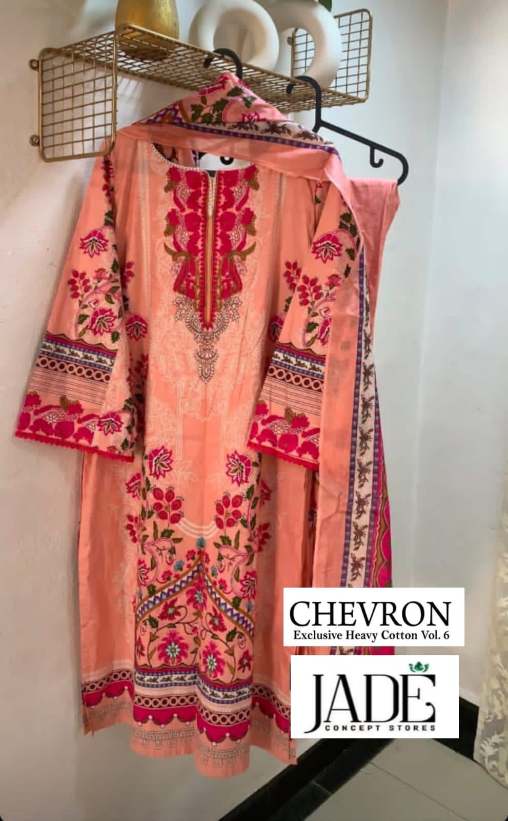 Chevron Heavy Cotton Vol 6 Jade Lawn Karachi Readymade Suits Manufacturer Ahmedabad