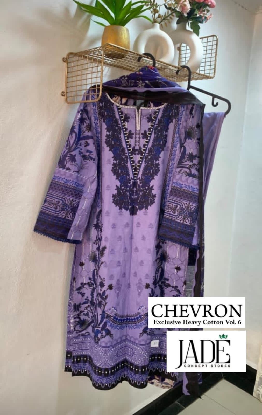 Chevron Heavy Cotton Vol 6 Jade Lawn Karachi Readymade Suits Manufacturer Ahmedabad