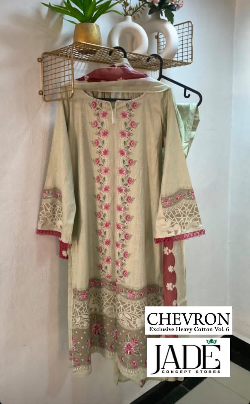 Chevron Heavy Cotton Vol 6 Jade Lawn Karachi Readymade Suits Manufacturer Ahmedabad