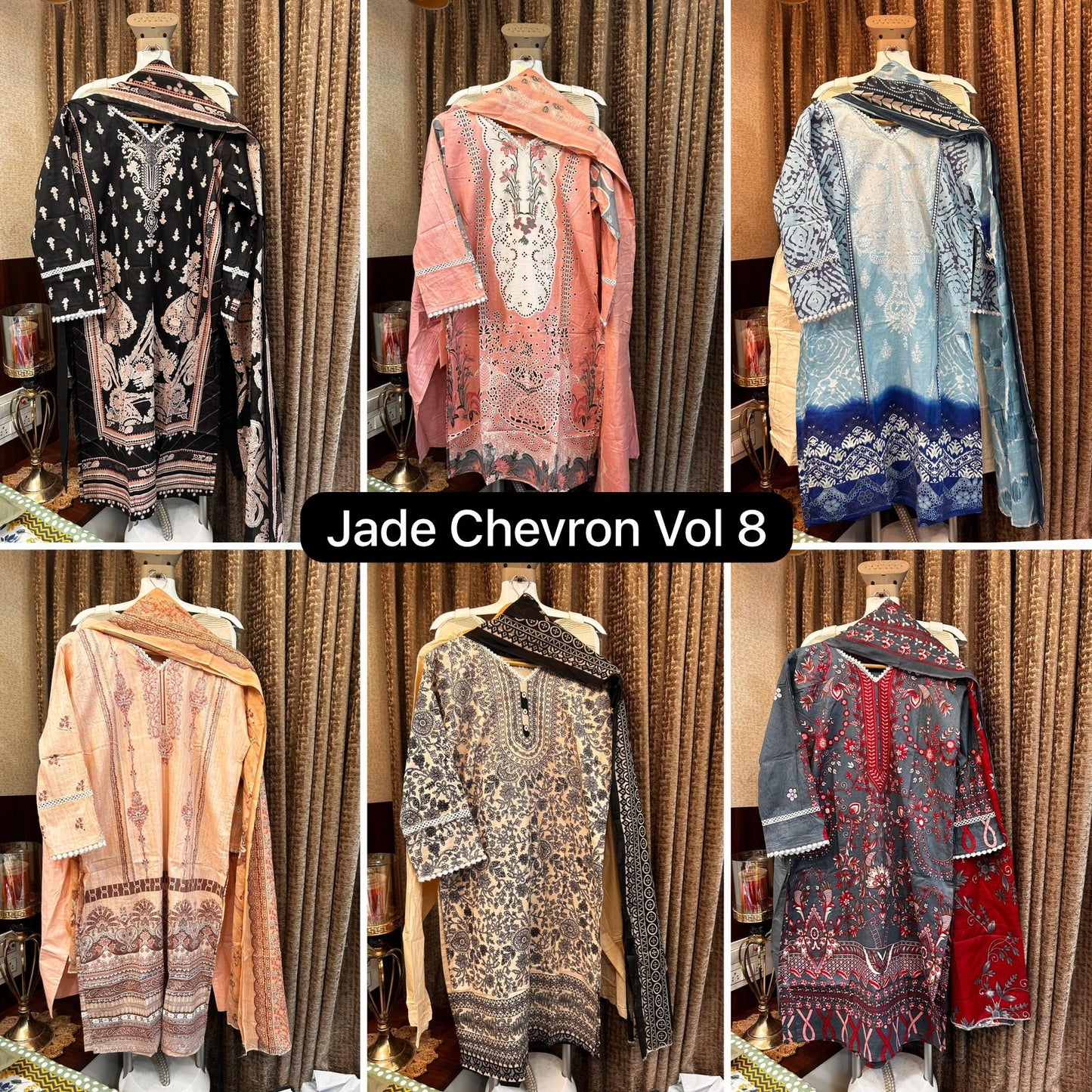 Chevron Heavy Cotton Vol 8 Jade Lawn Karachi Readymade Suits Wholesale