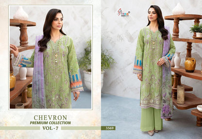 Chevron Premium Collection Vol-7 Shree Fabs Pure Cotton Pakistani Salwar Suits Wholesale