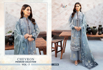 Chevron Premium Collection Vol-7 Shree Fabs Pure Cotton Pakistani Salwar Suits Wholesale