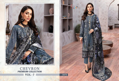 Chevron Premium Collection Vol-7 Shree Fabs Pure Cotton Pakistani Salwar Suits Wholesale