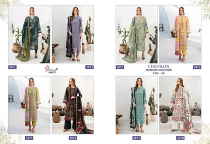 Chevron Premium Collection Vol 10 Shree Fabs Pure Cotton Pakistani Patch Work Suits Manufacturer Ahmedabad